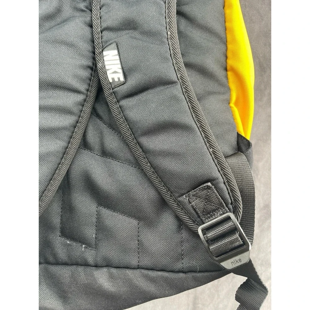 Rare VTG Nike Y2K Soccer Backpack #13 Yellow Black School Sports Bag Unisex